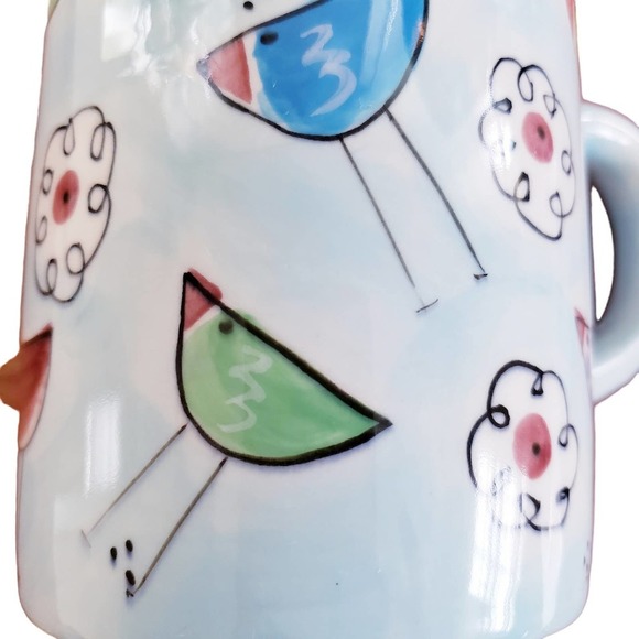Wendoverlane by Sally Noll Bird  Coffee Mug Blue‎ Whimsical Birds Hand Painted - Picture 5 of 8